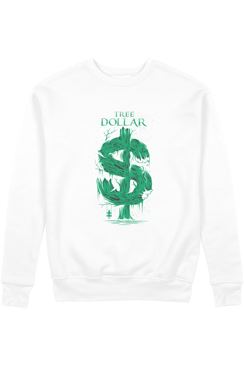 Tree Dollar Organic Sweatshirt vegan, sustainable, organic streetwear, - TRVTH ORGANIC CLOTHING
