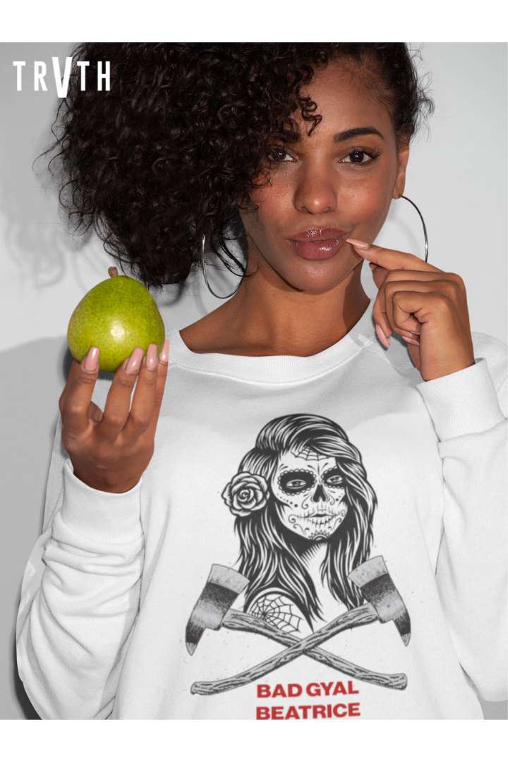 Bad Gyal Beatrice Organic Sweatshirt vegan, sustainable, organic streetwear, - TRVTH ORGANIC CLOTHING