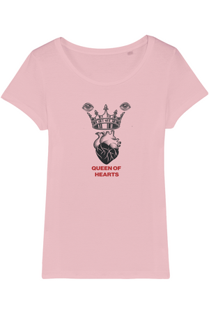 Queen of Hearts Organic Womens T-Shirt vegan, sustainable, organic streetwear, - TRVTH ORGANIC CLOTHING