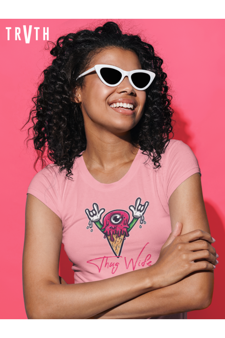 Thug Wife Organic Womens T-Shirt vegan, sustainable, organic streetwear, - TRVTH ORGANIC CLOTHING