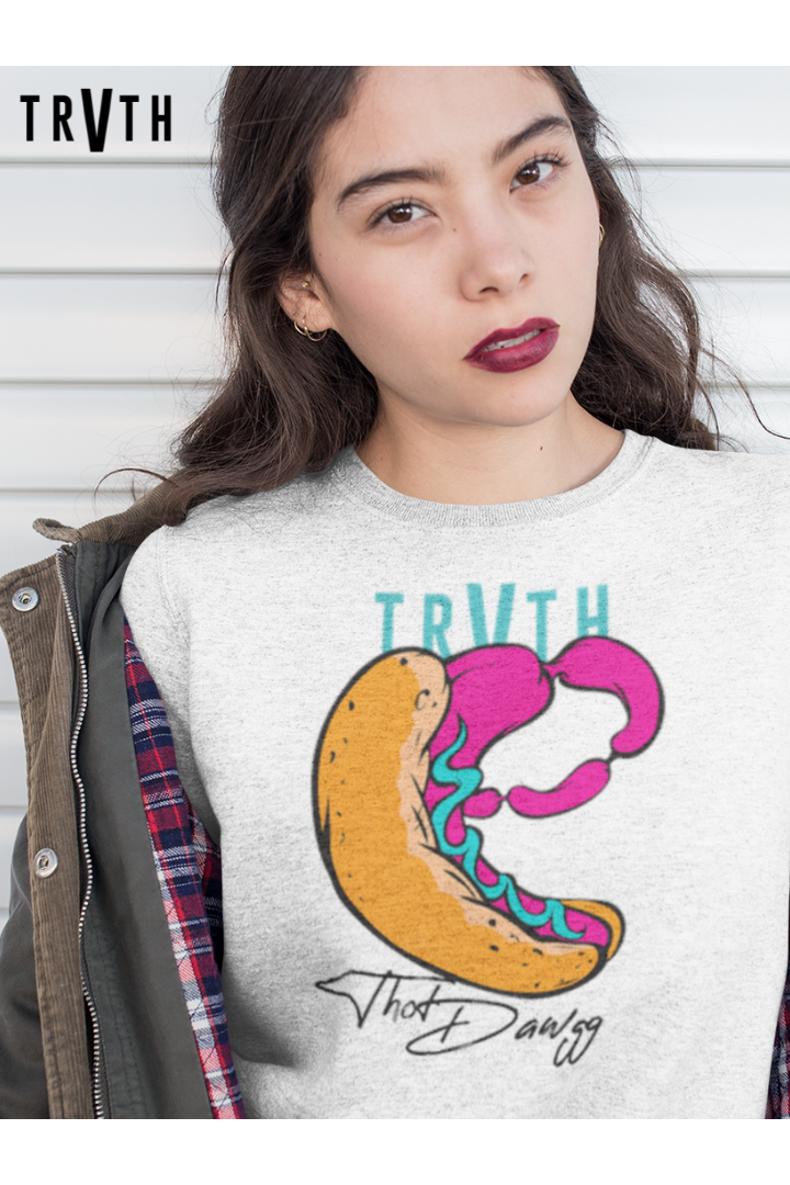 Thot Dawgg Organic Sweatshirt vegan, sustainable, organic streetwear, - TRVTH ORGANIC CLOTHING