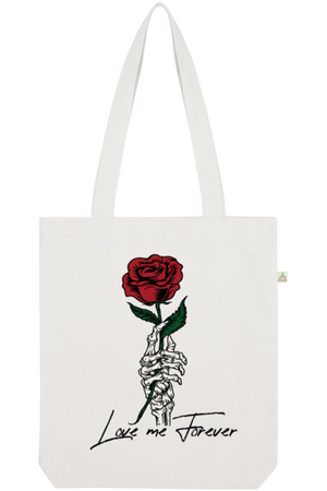 Love Me Forever Organic Tote Bag vegan, sustainable, organic streetwear, - TRVTH ORGANIC CLOTHING