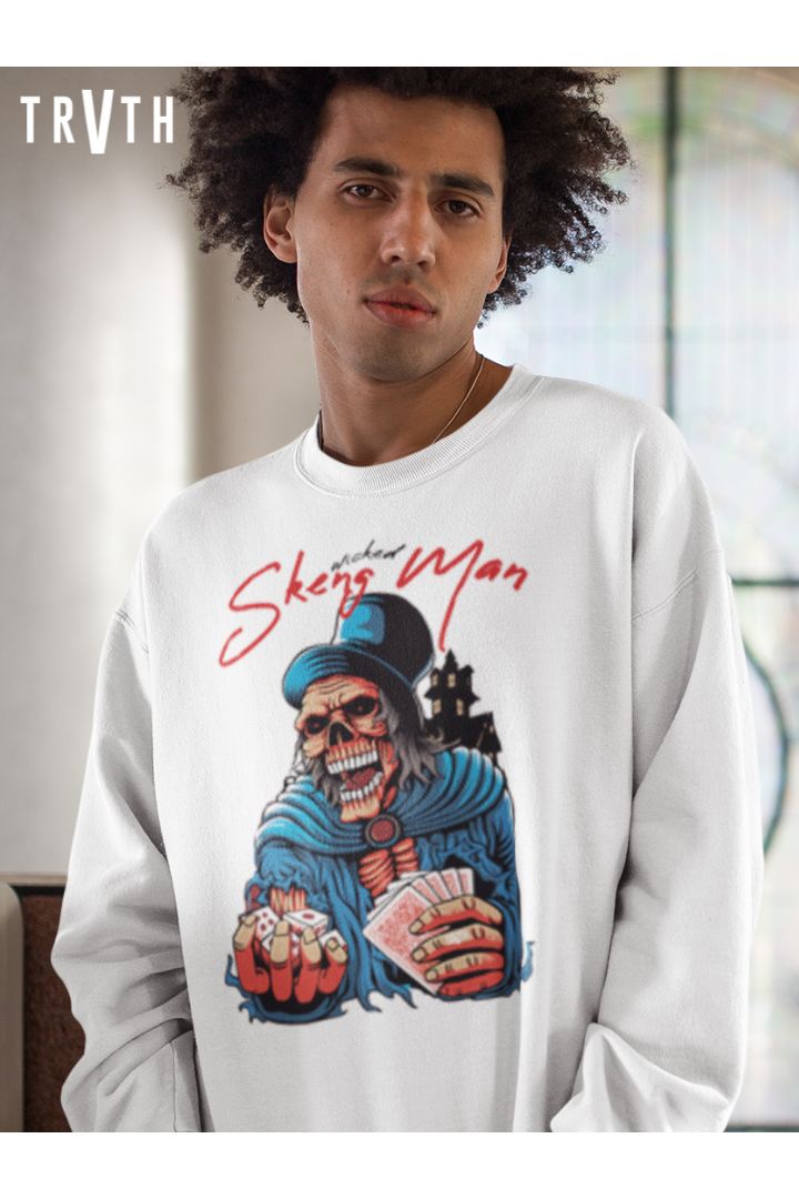 Wicked Skeng Man Organic Sweatshirt vegan, sustainable, organic streetwear, - TRVTH ORGANIC CLOTHING