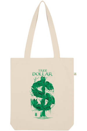 Tree Dollar Organic Tote Bag vegan, sustainable, organic streetwear, - TRVTH ORGANIC CLOTHING