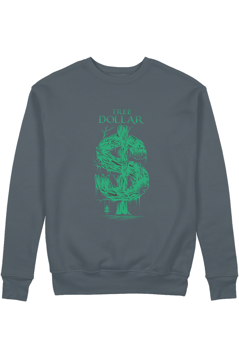 Tree Dollar Organic Sweatshirt vegan, sustainable, organic streetwear, - TRVTH ORGANIC CLOTHING