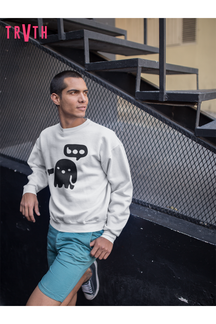 Boo! Organic Sweatshirt vegan, sustainable, organic streetwear, - TRVTH ORGANIC CLOTHING