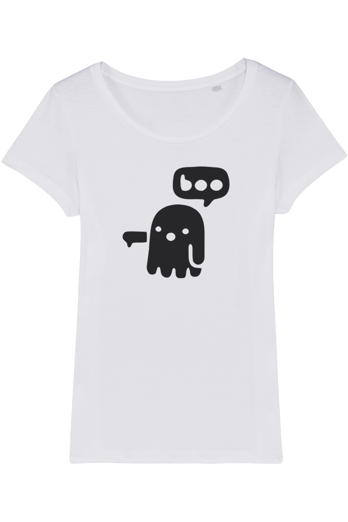 Boo! Organic Womens T-Shirt vegan, sustainable, organic streetwear, - TRVTH ORGANIC CLOTHING