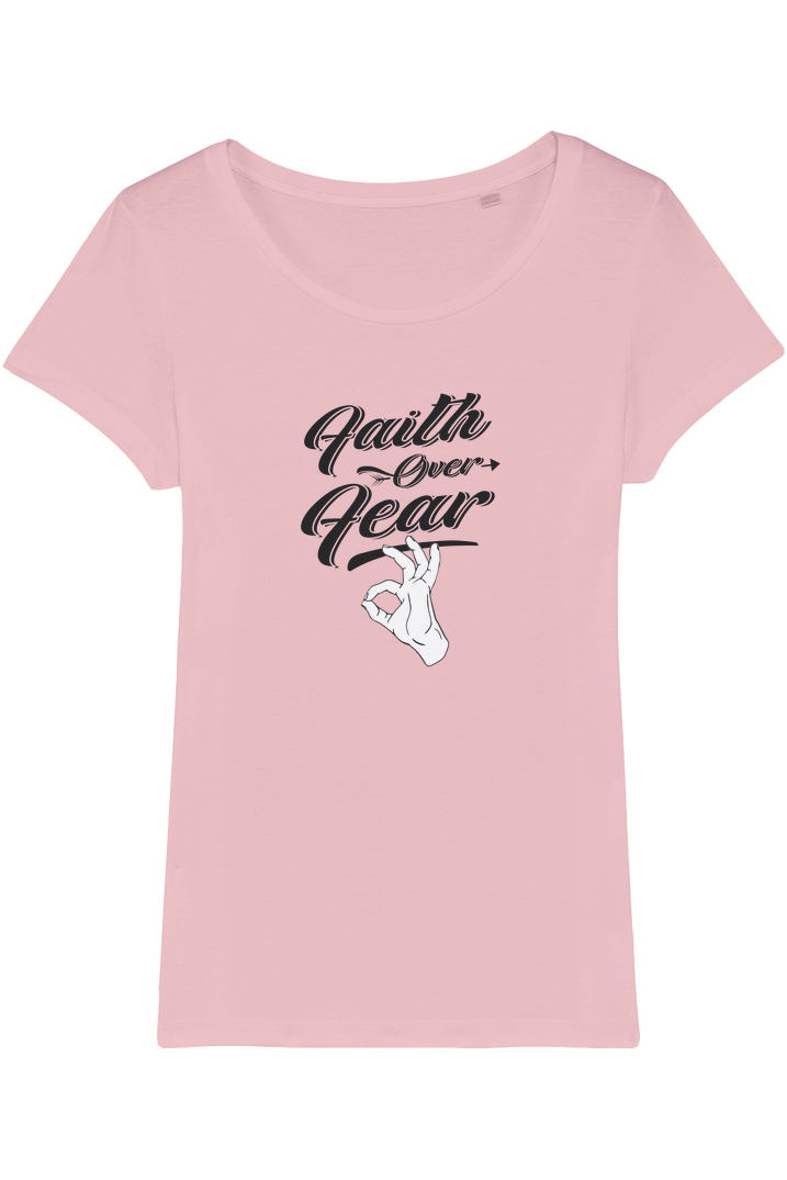 Faith Over Fear Organic Womens T-Shirt vegan, sustainable, organic streetwear, - TRVTH ORGANIC CLOTHING