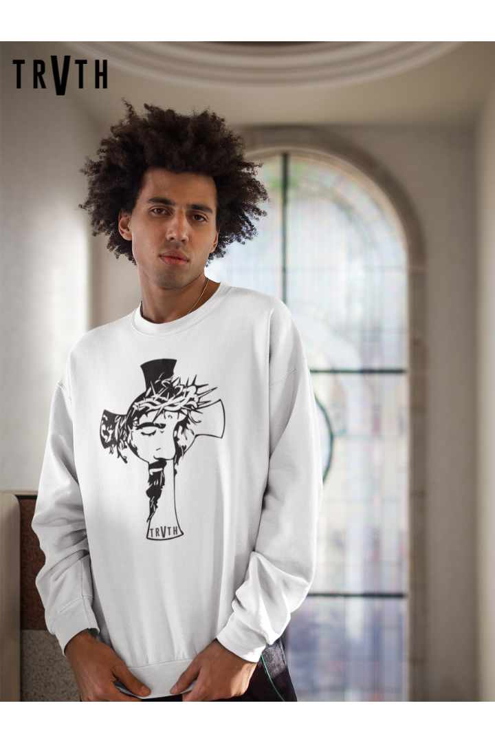 Jose Crucificado Organic Sweatshirt vegan, sustainable, organic streetwear, - TRVTH ORGANIC CLOTHING