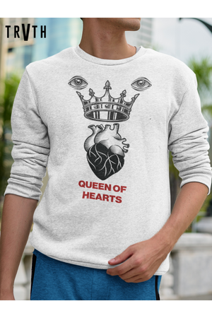 Queen of Hearts Organic Sweatshirt vegan, sustainable, organic streetwear, - TRVTH ORGANIC CLOTHING