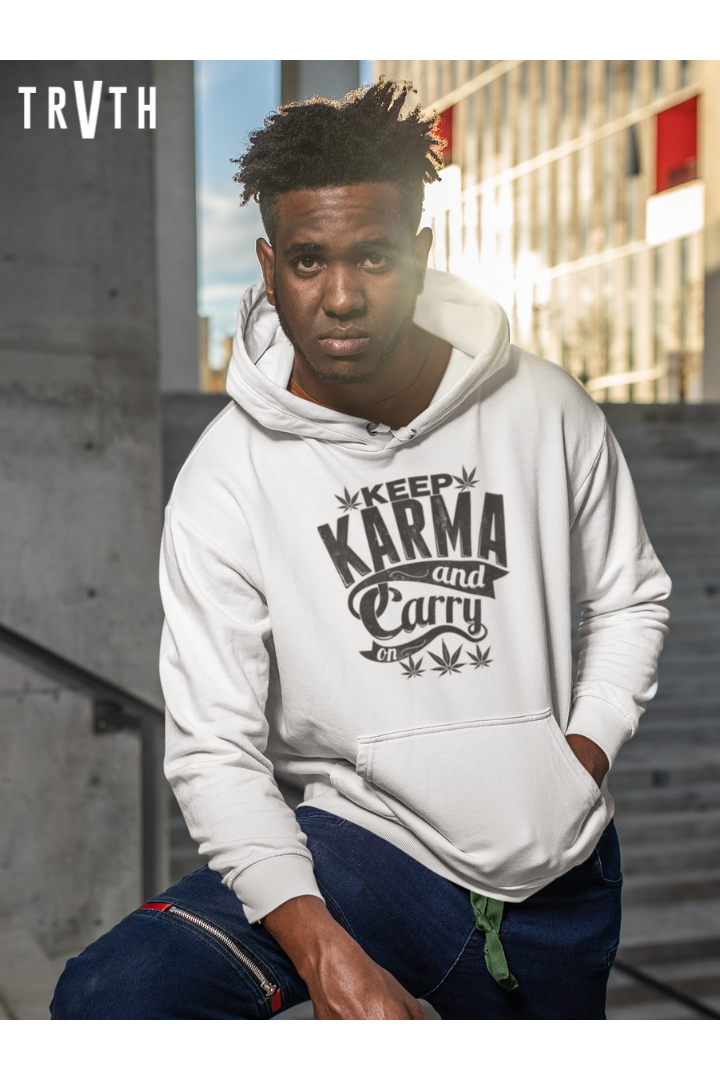 Keep Karma Organic Hoodie vegan, sustainable, organic streetwear, - TRVTH ORGANIC CLOTHING