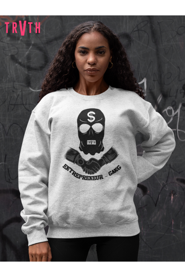 Entrepreneur Gangs Organic Sweatshirt vegan, sustainable, organic streetwear, - TRVTH ORGANIC CLOTHING