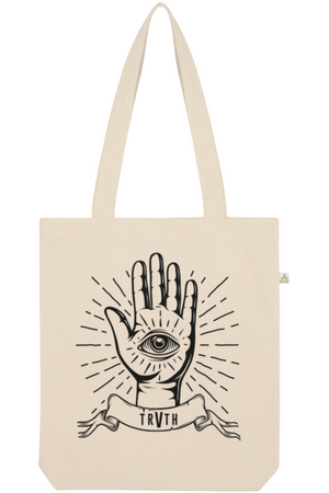 Third Eye Organic Tote Bag vegan, sustainable, organic streetwear, - TRVTH ORGANIC CLOTHING