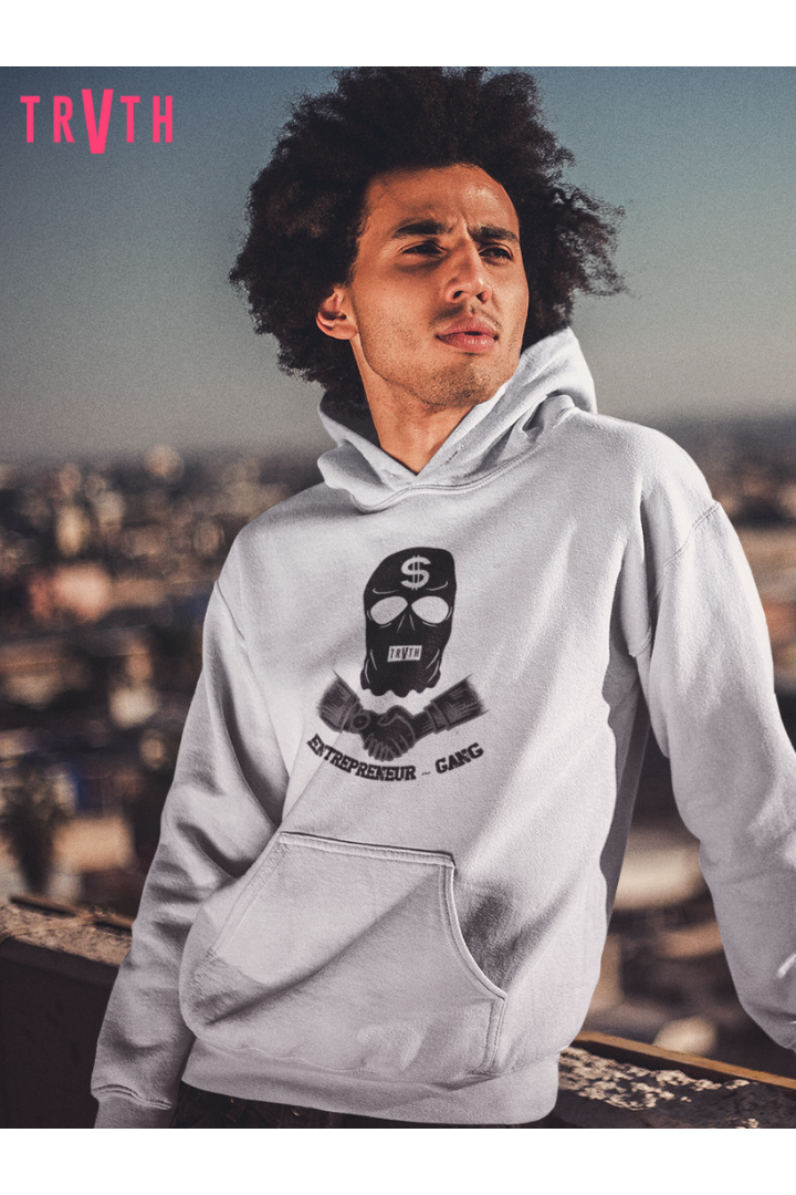 Entrepreneur Gangs Organic Hoodie vegan, sustainable, organic streetwear, - TRVTH ORGANIC CLOTHING