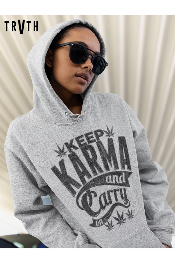 Keep Karma Organic Hoodie vegan, sustainable, organic streetwear, - TRVTH ORGANIC CLOTHING