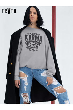 Keep Karma Organic Sweatshirt vegan, sustainable, organic streetwear, - TRVTH ORGANIC CLOTHING