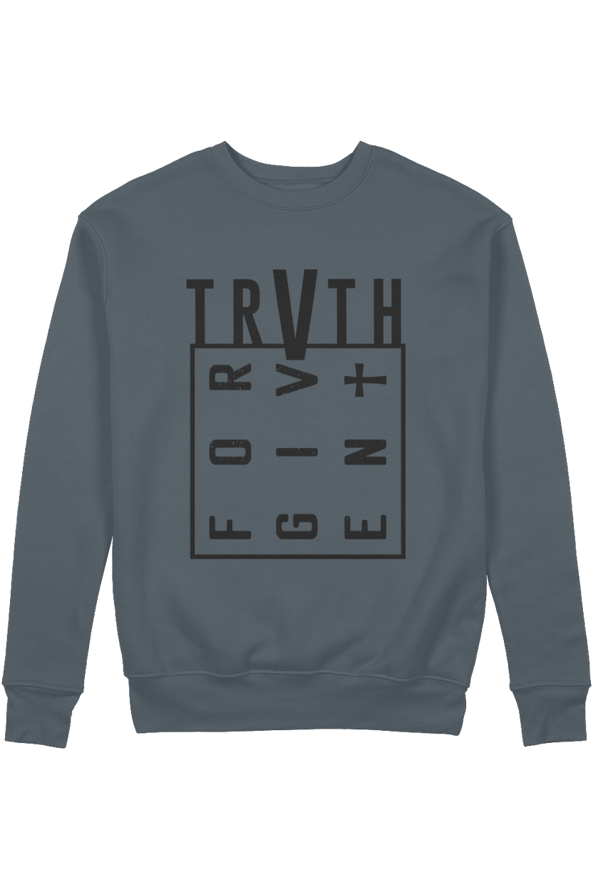 Forgiven Trvth Organic Sweatshirt vegan, sustainable, organic streetwear, - TRVTH ORGANIC CLOTHING