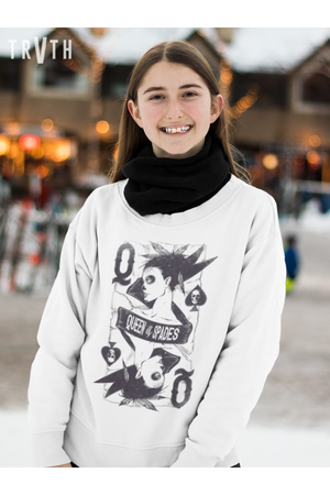Queen of Spades Organic Sweatshirt vegan, sustainable, organic streetwear, - TRVTH ORGANIC CLOTHING