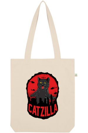Catzilla Organic Tote Bag vegan, sustainable, organic streetwear, - TRVTH ORGANIC CLOTHING