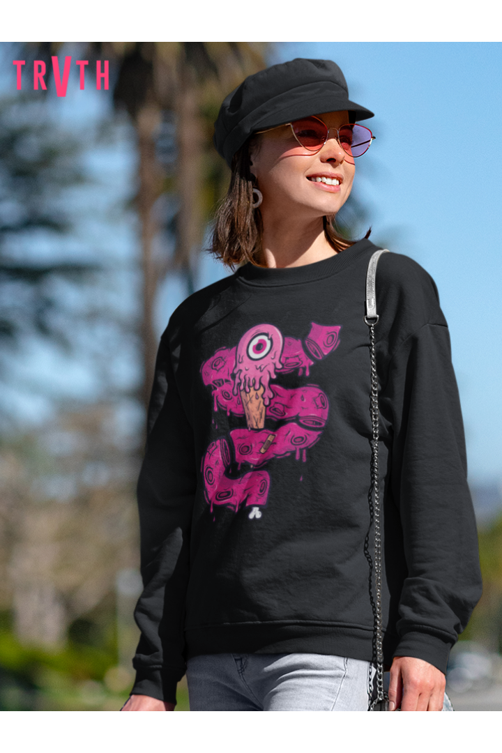 Eye Scream Intestine Organic Sweatshirt vegan, sustainable, organic streetwear, - TRVTH ORGANIC CLOTHING