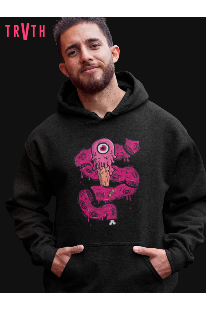 Eye Scream Intestine Organic Hoodie vegan, sustainable, organic streetwear, - TRVTH ORGANIC CLOTHING