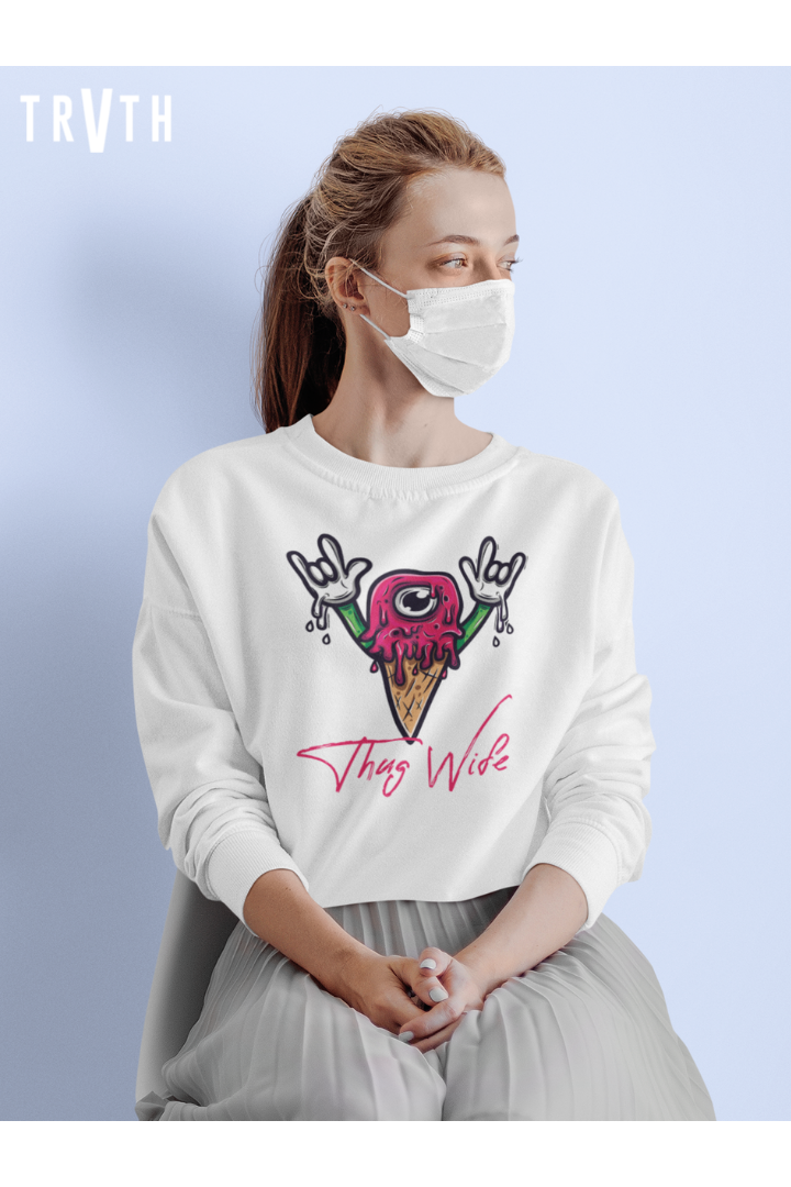 Thug Wife Organic Sweatshirt vegan, sustainable, organic streetwear, - TRVTH ORGANIC CLOTHING