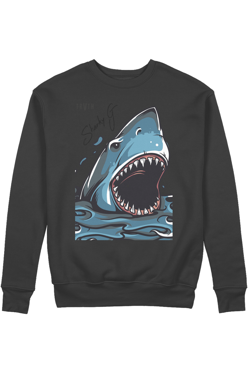 Sharky Gee Organic Sweatshirt vegan, sustainable, organic streetwear, - TRVTH ORGANIC CLOTHING