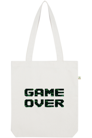 Game Over Organic Tote Bag vegan, sustainable, organic streetwear, - TRVTH ORGANIC CLOTHING