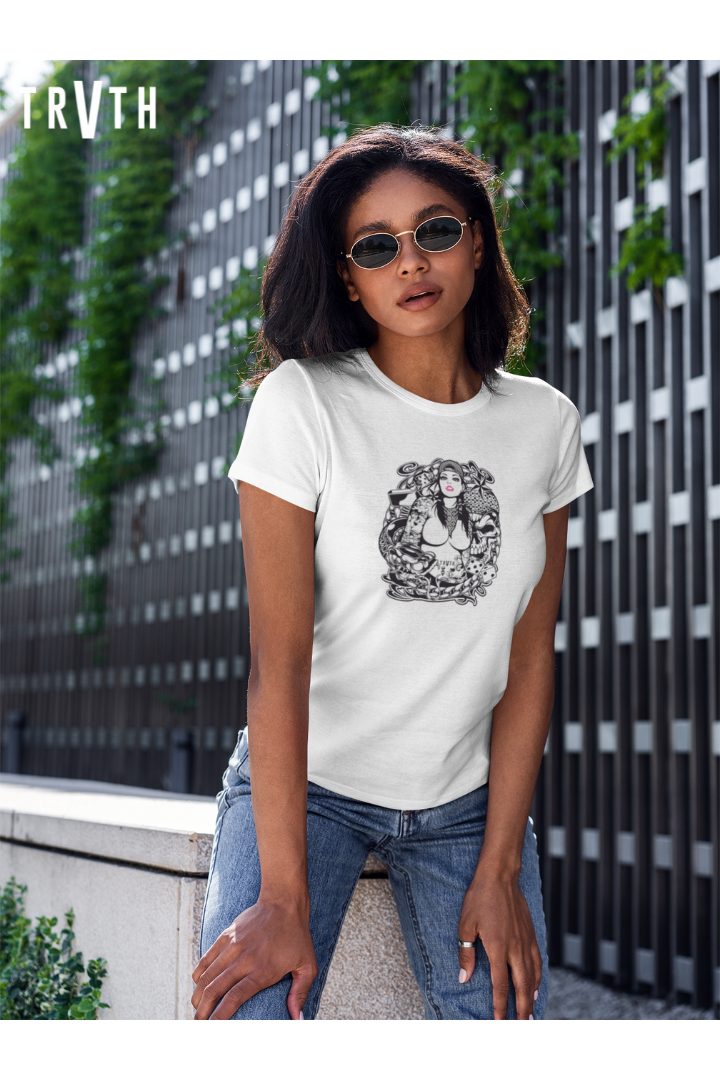 Bad Glitch Organic Womens T-Shirt vegan, sustainable, organic streetwear, - TRVTH ORGANIC CLOTHING