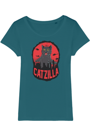 Catzilla Organic Womens T-Shirt vegan, sustainable, organic streetwear, - TRVTH ORGANIC CLOTHING