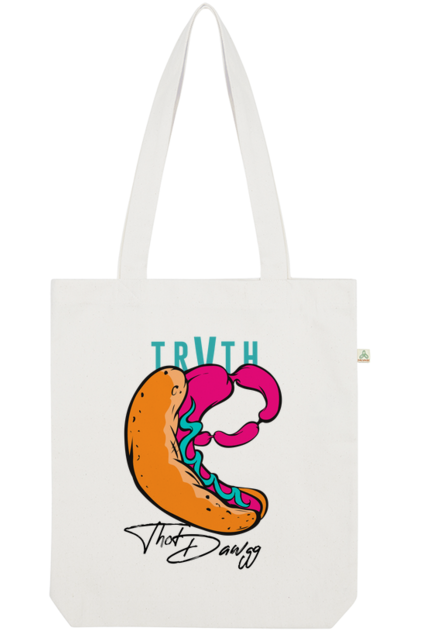 Thot Dawgg Organic Tote Bag vegan, sustainable, organic streetwear, - TRVTH ORGANIC CLOTHING