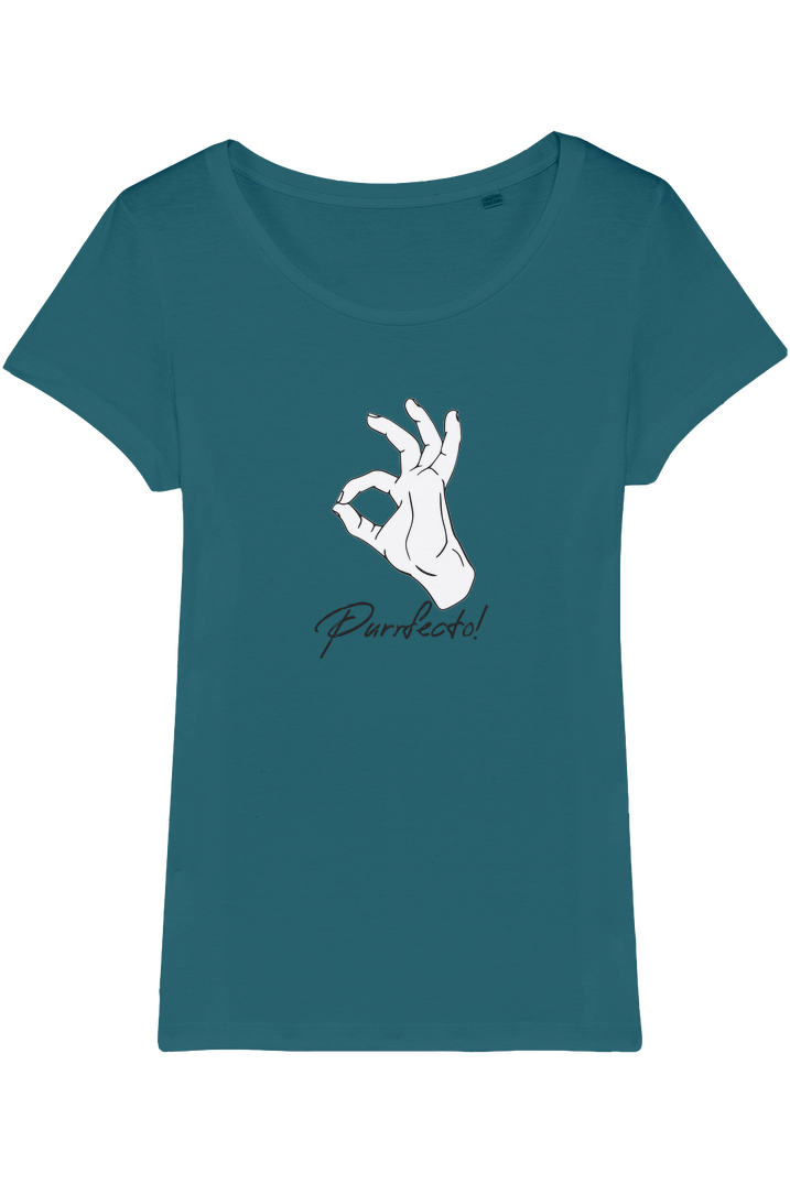 Purrfecto Organic Womens T-Shirt vegan, sustainable, organic streetwear, - TRVTH ORGANIC CLOTHING