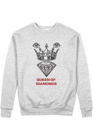 Queen of Diamonds Organic Sweatshirt vegan, sustainable, organic streetwear, - TRVTH ORGANIC CLOTHING