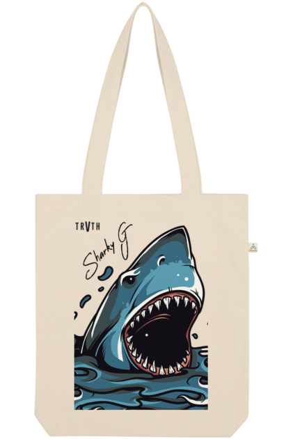 Sharky Gee Organic Tote Bag vegan, sustainable, organic streetwear, - TRVTH ORGANIC CLOTHING