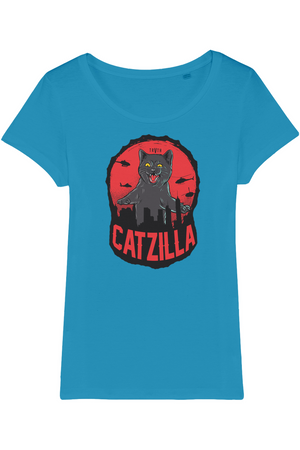 Catzilla Organic Womens T-Shirt vegan, sustainable, organic streetwear, - TRVTH ORGANIC CLOTHING