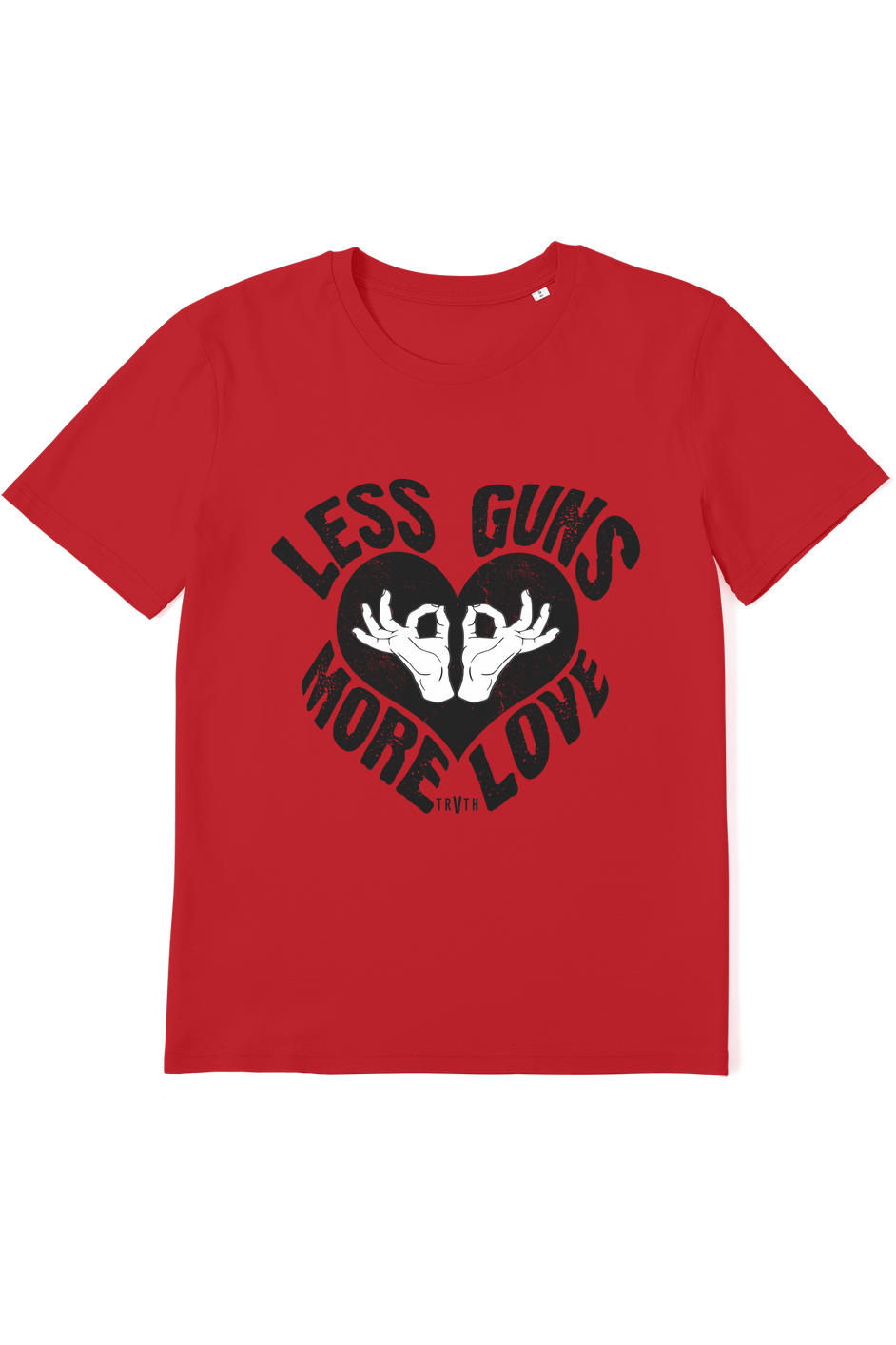 Less Guns More Love Organic T-Shirt vegan, sustainable, organic streetwear, - TRVTH ORGANIC CLOTHING